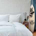 WHITE SHEPHERD DOG Panel decorativo de tabla de surf