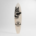 WHITE SHEPHERD DOG Panel decorativo de tabla de surf