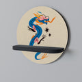 MYTHOLOGICAL CREATURES Estante Redondo Decorativo en Acabado Negro