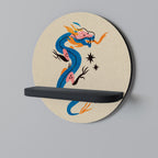 MYTHOLOGICAL CREATURES Estante Redondo Decorativo en Acabado Negro
