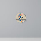 MYTHOLOGICAL CREATURES Estante Redondo Decorativo en Acabado Negro