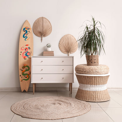 MYTHOLOGICAL CREATURES Panel decorativo de tabla de surf
