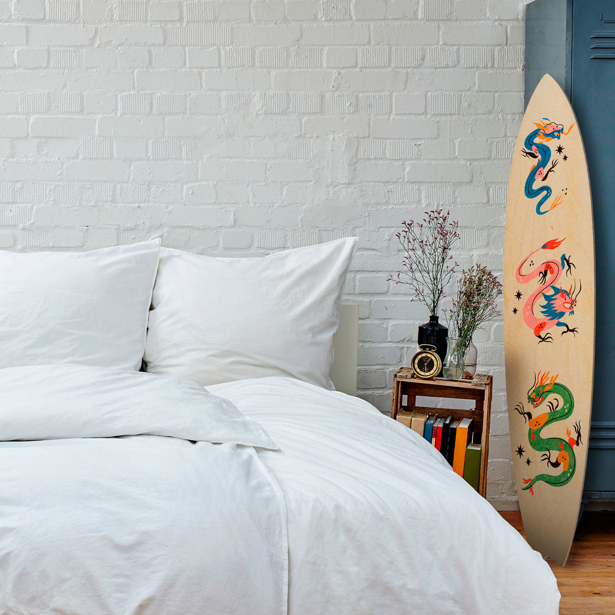 MYTHOLOGICAL CREATURES Panel decorativo de tabla de surf