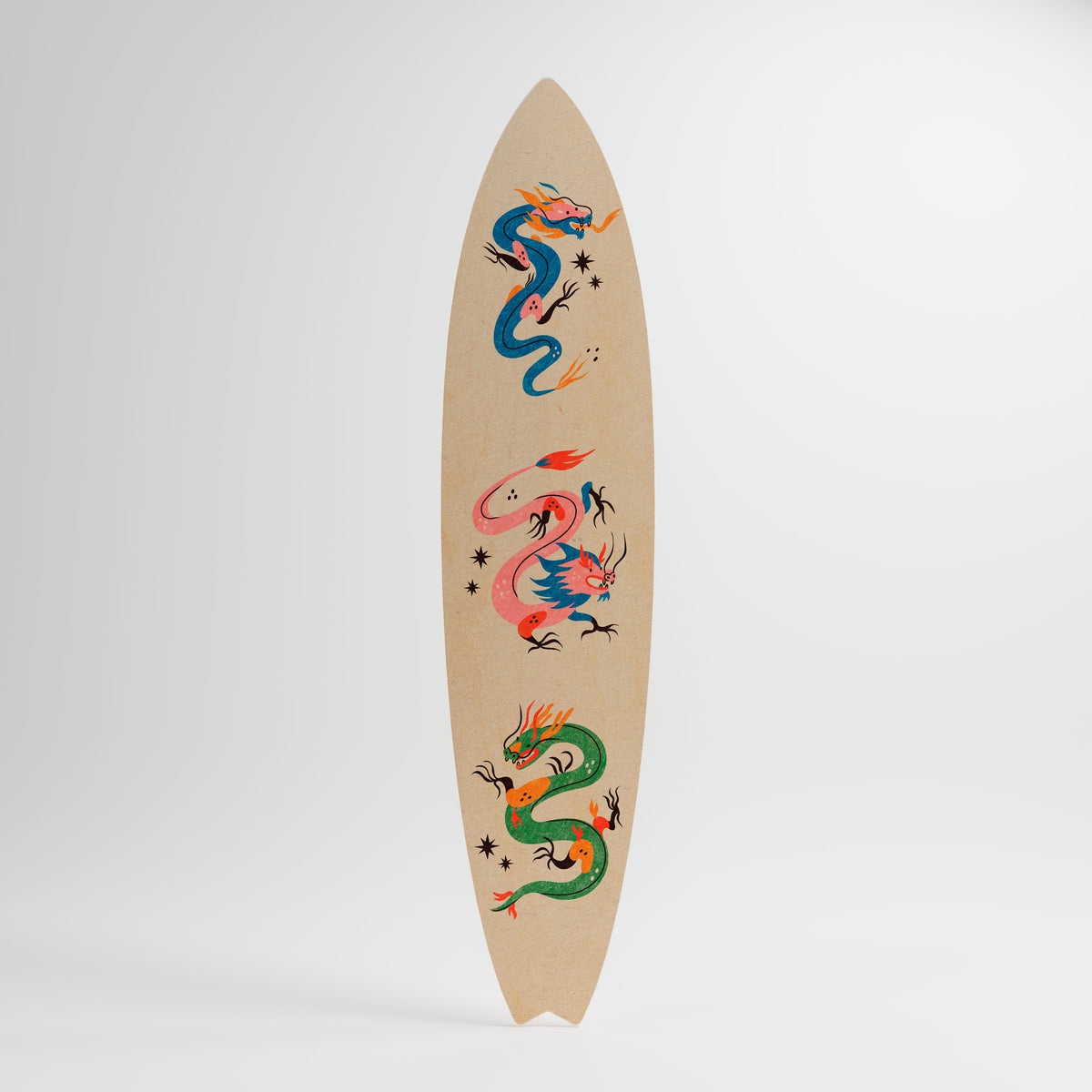 MYTHOLOGICAL CREATURES Panel decorativo de tabla de surf