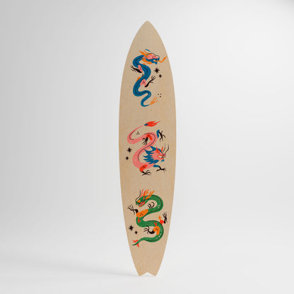 MYTHOLOGICAL CREATURES Panel decorativo de tabla de surf