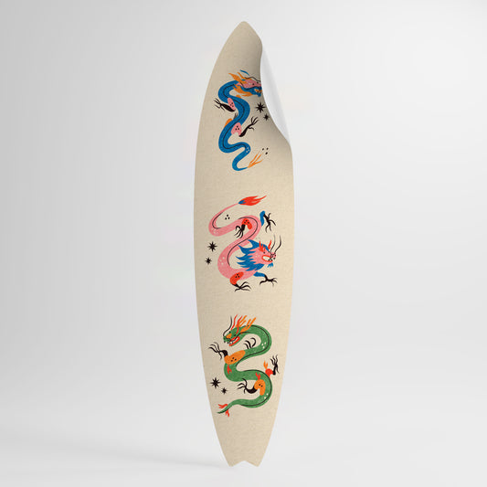 MYTHOLOGICAL CREATURES Vinilo decorativo de tabla de surf