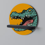 THREATENING GREETING Estante Redondo Decorativo en Acabado Negro