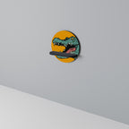 THREATENING GREETING Estante Redondo Decorativo en Acabado Negro