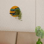 THREATENING GREETING Estante Redondo Decorativo en Acabado Negro