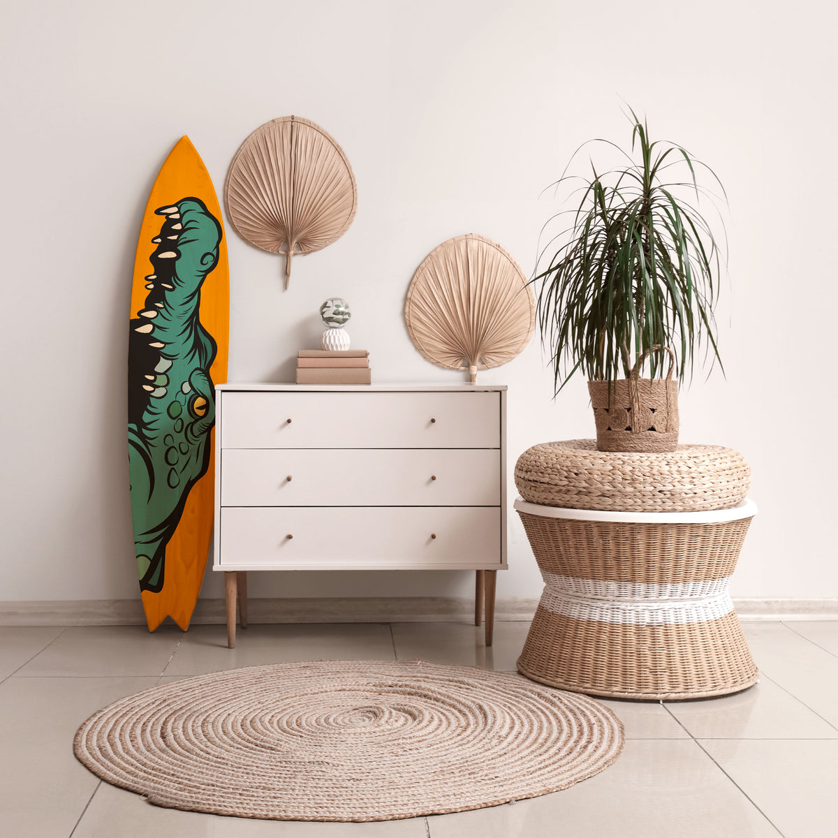 THREATENING GREETING Panel decorativo de tabla de surf