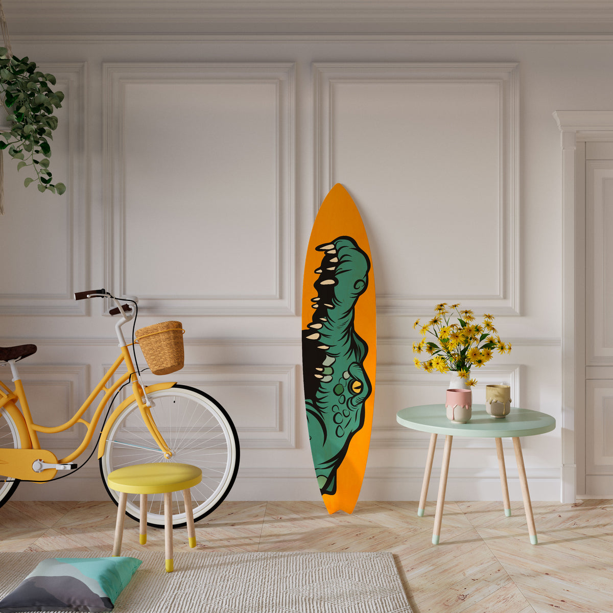 THREATENING GREETING Panel decorativo de tabla de surf