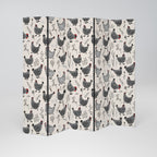 HAPPY HENS 5-Panel Room Divider