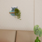 CAT SPLASH Estante Redondo Decorativo en Efecto Roble