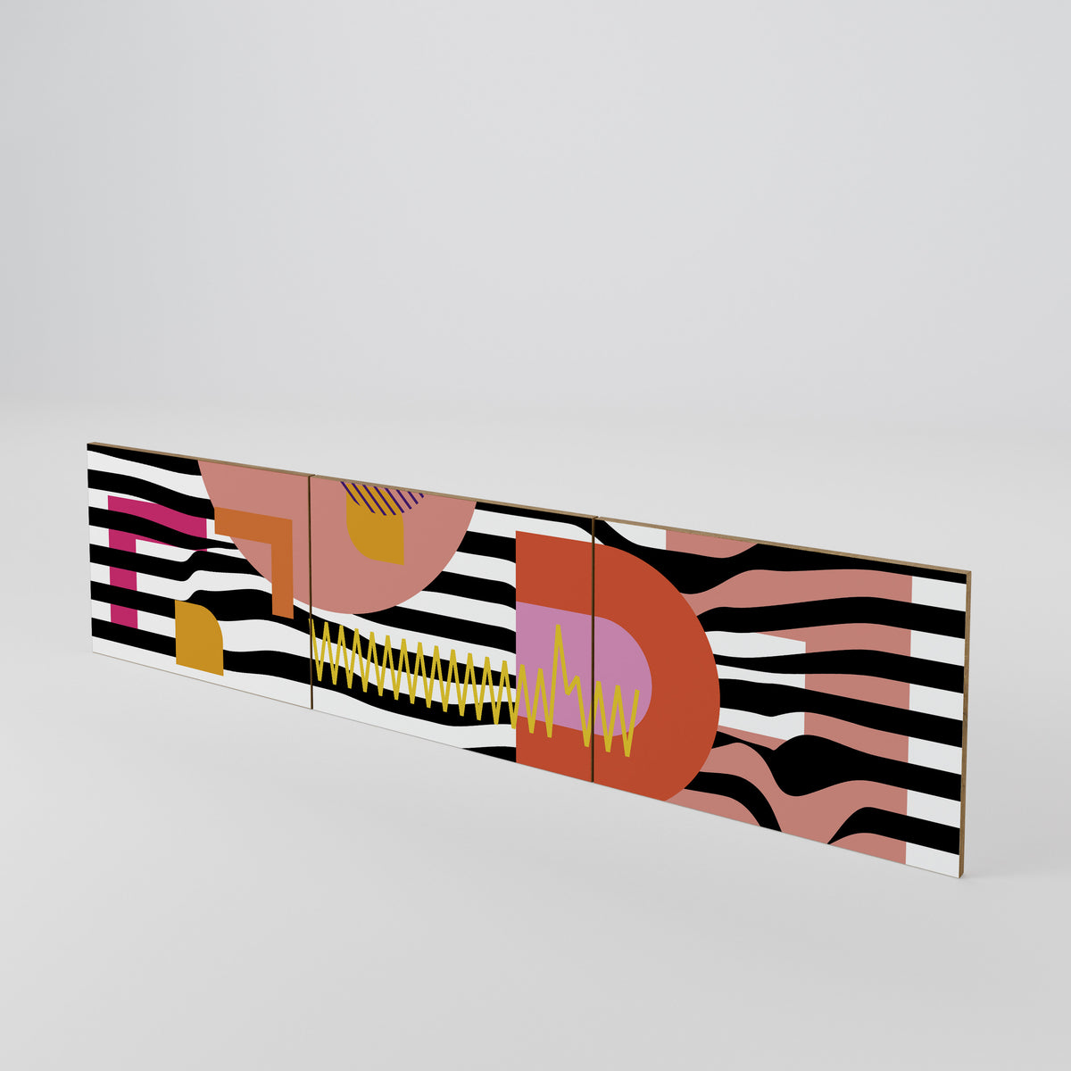 CHROMATIC ABSTRACT Juego de 3 puertas para mueble de TV