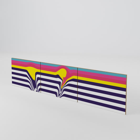 COLORFUL DIVERSION Juego de 3 puertas para mueble de TV