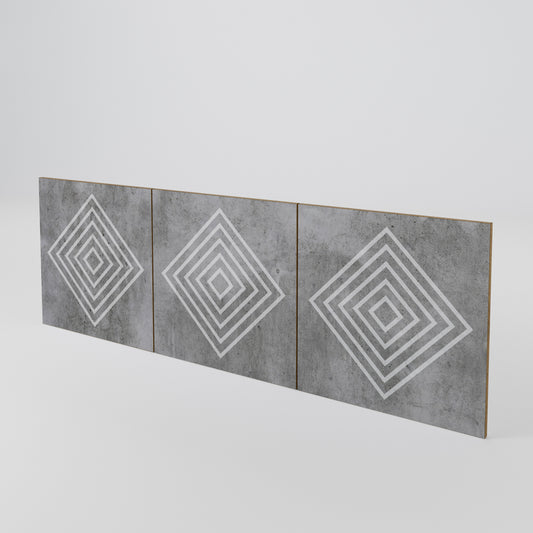 POLYGONAL ARTISTRY Juego de 3 puertas para aparador