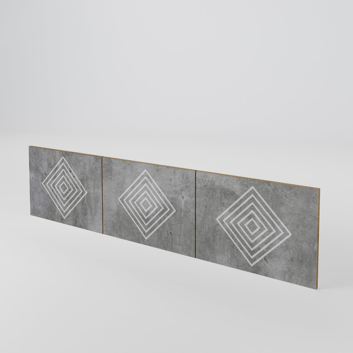 POLYGONAL ARTISTRY Juego de 3 puertas para mueble de TV