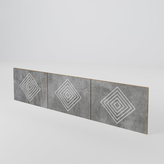 POLYGONAL ARTISTRY Juego de 3 puertas para mueble de TV