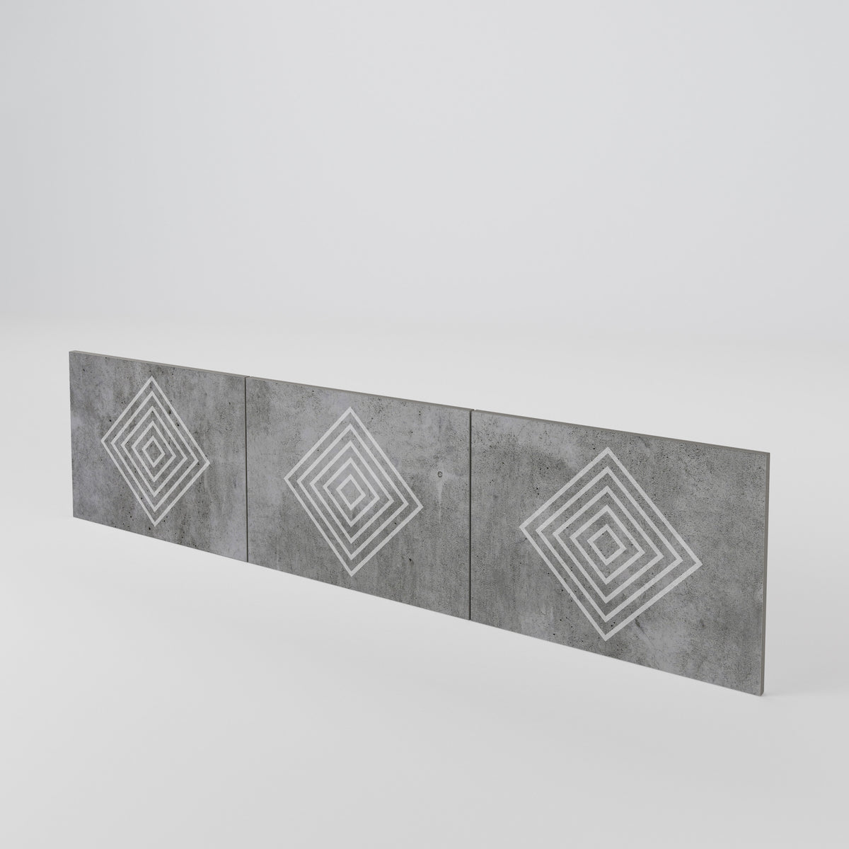 POLYGONAL ARTISTRY Juego de 3 puertas para mueble de TV