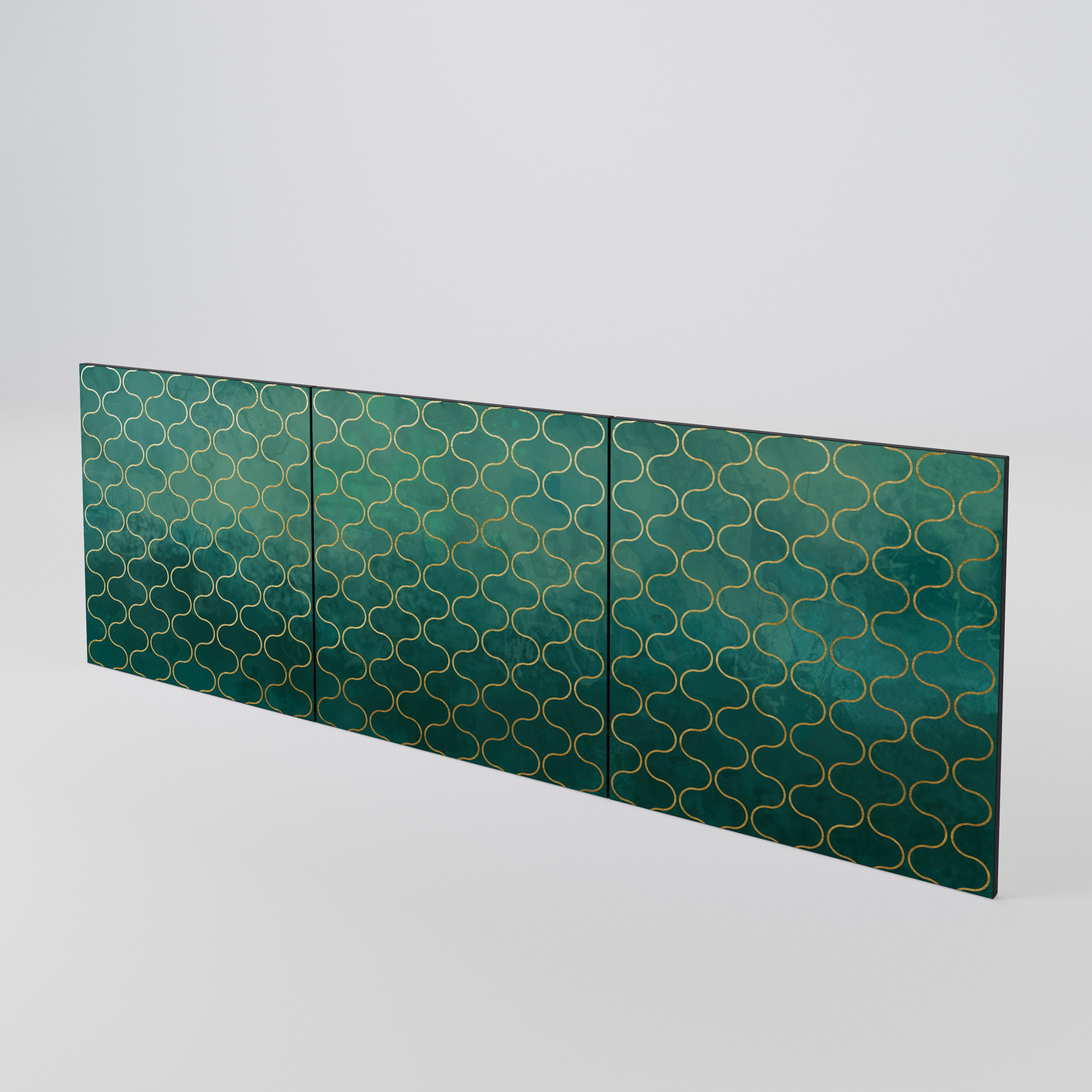 TESSELATED GREENERY Juego de 3 puertas para aparador