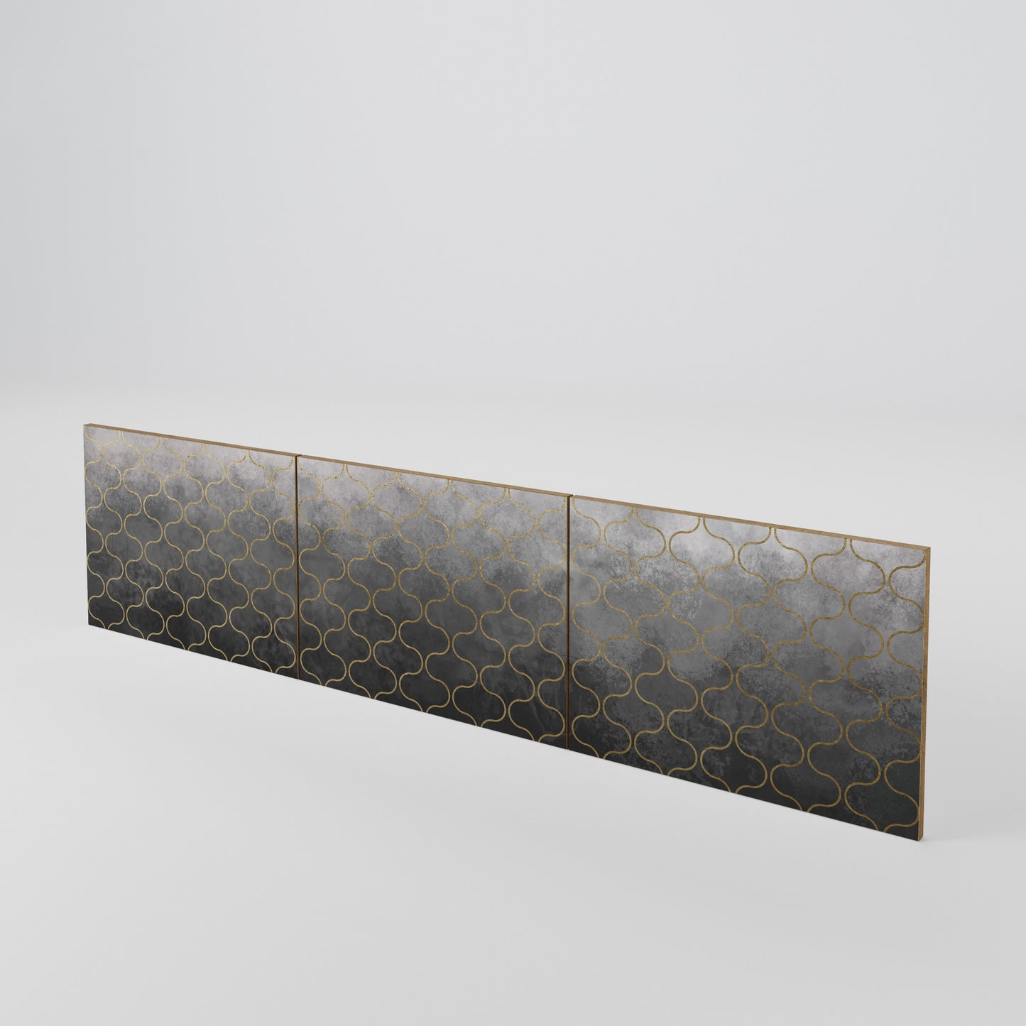TESSELATED GRAYISH Juego de 3 puertas para mueble de TV