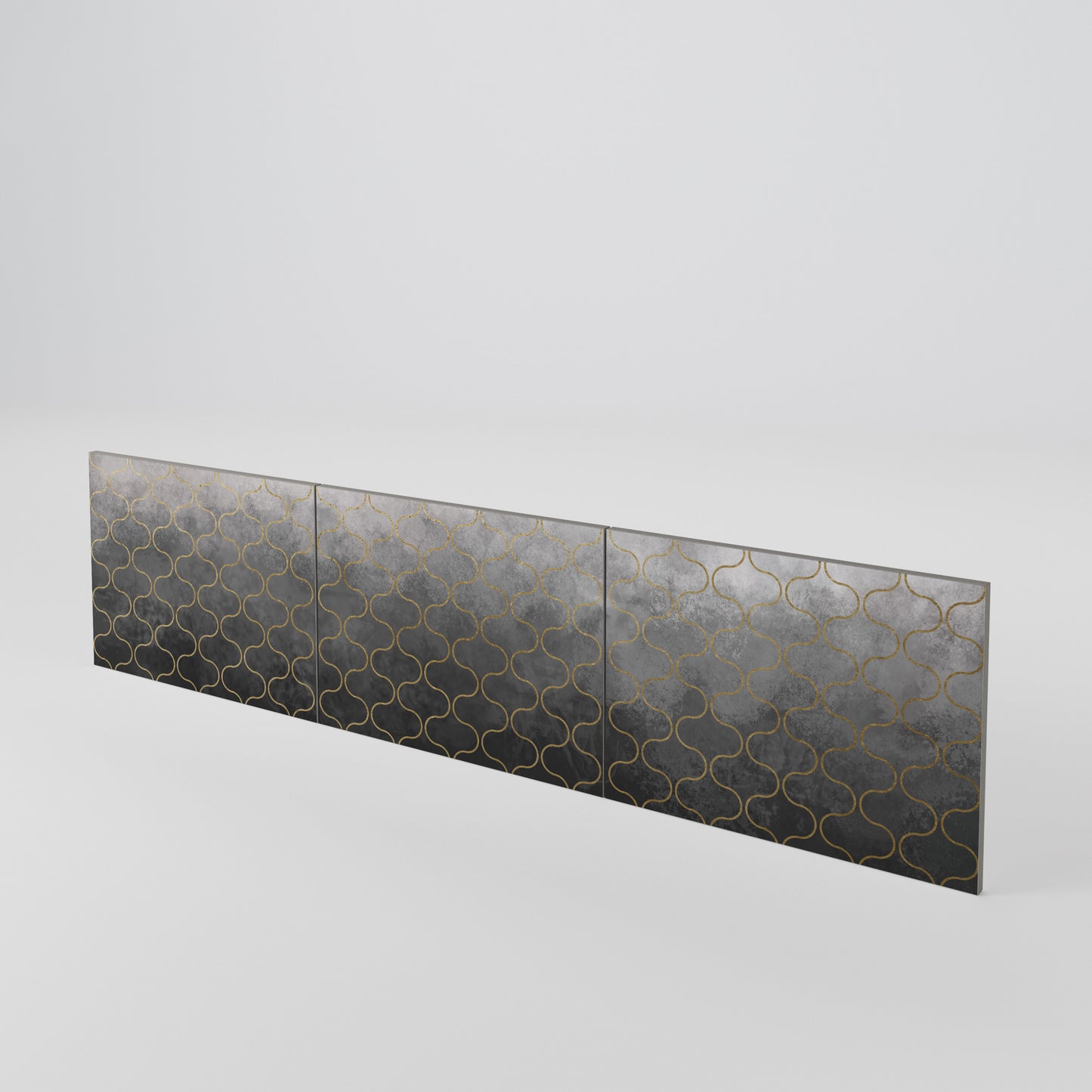 TESSELATED GRAYISH Juego de 3 puertas para mueble de TV