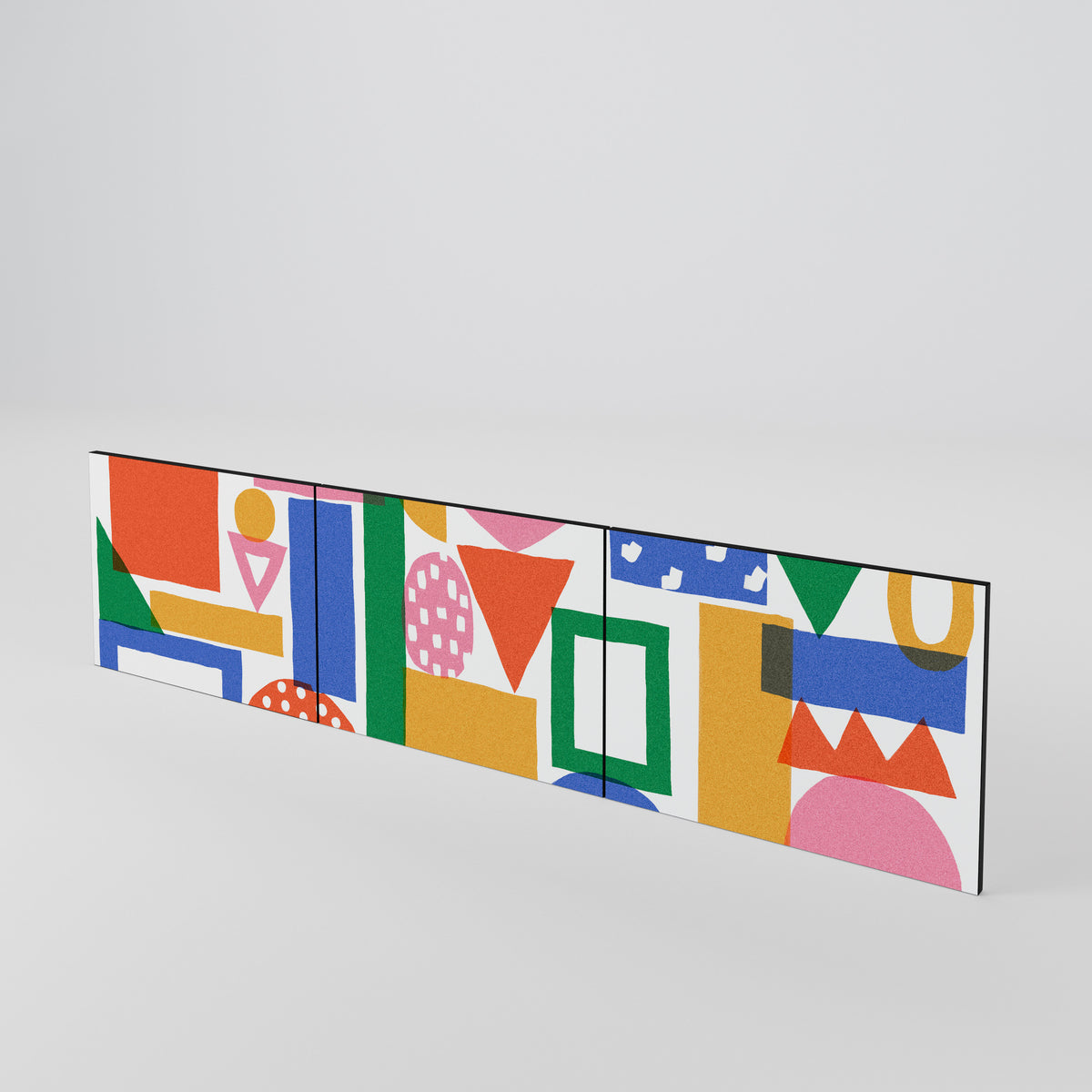 GEOMETRIC GLIMMER Juego de 3 puertas para mueble de TV