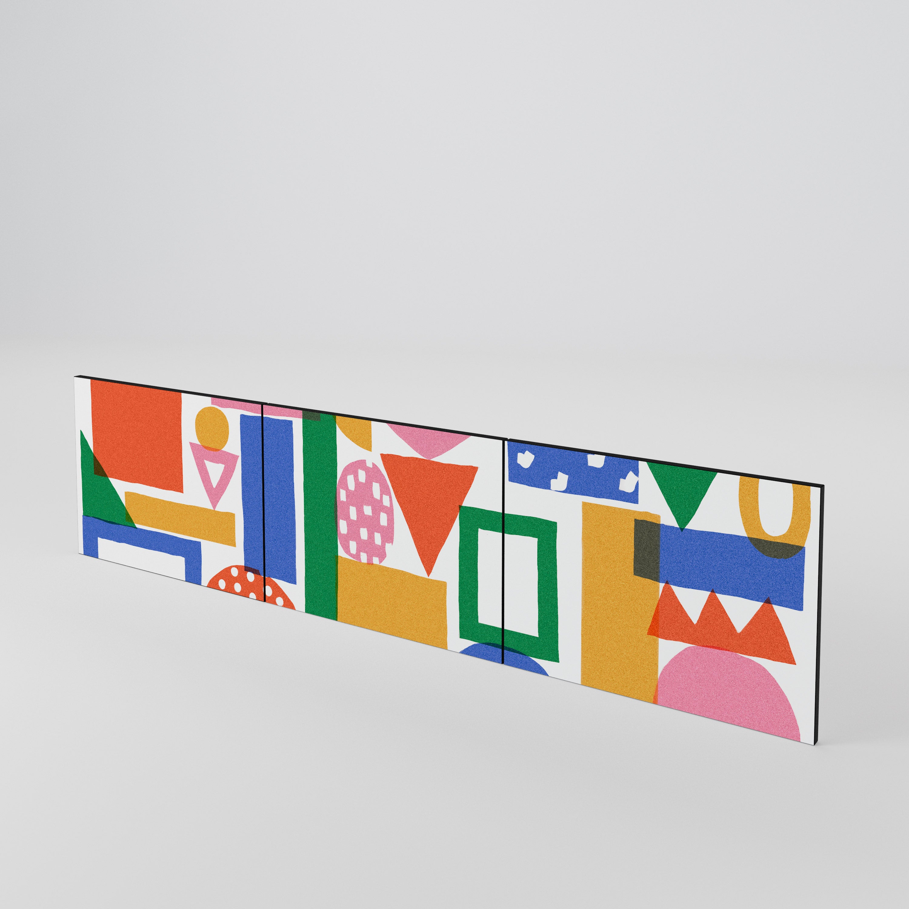 GEOMETRIC GLIMMER Juego de 3 puertas para mueble de TV