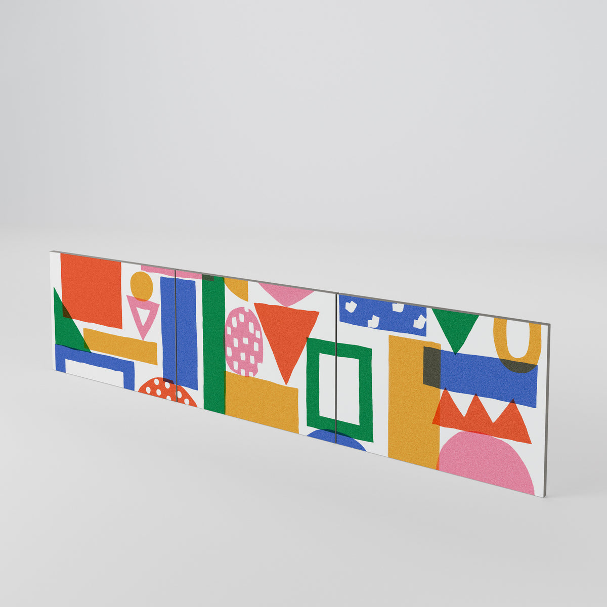 GEOMETRIC GLIMMER Juego de 3 puertas para mueble de TV