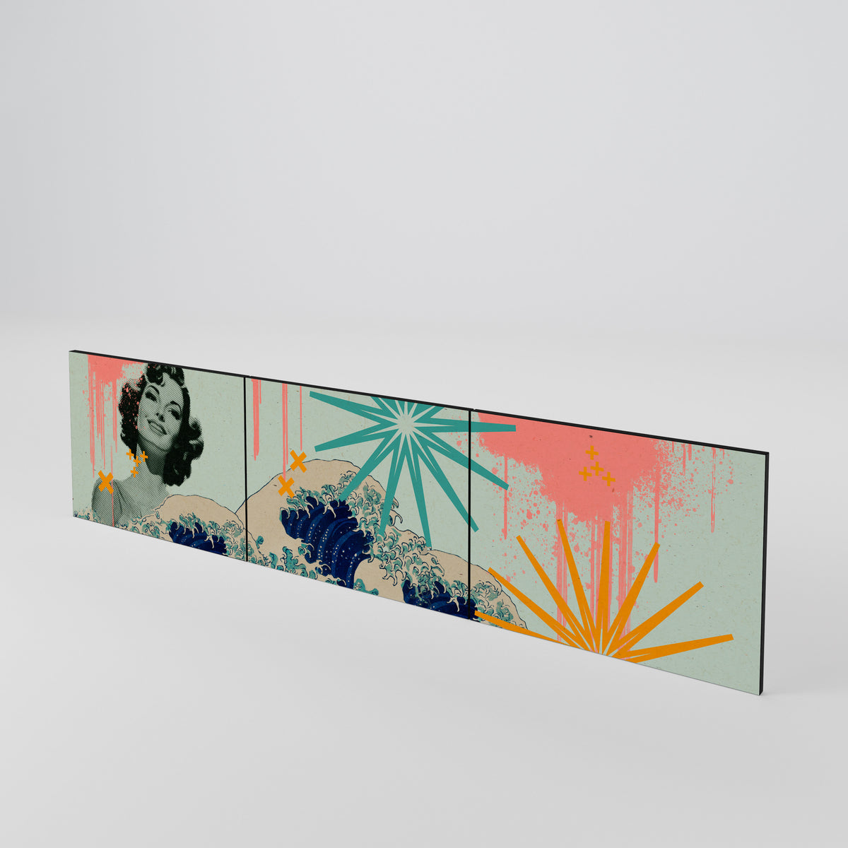 KANAGAWA BEAUTY Juego de 3 puertas para mueble de TV