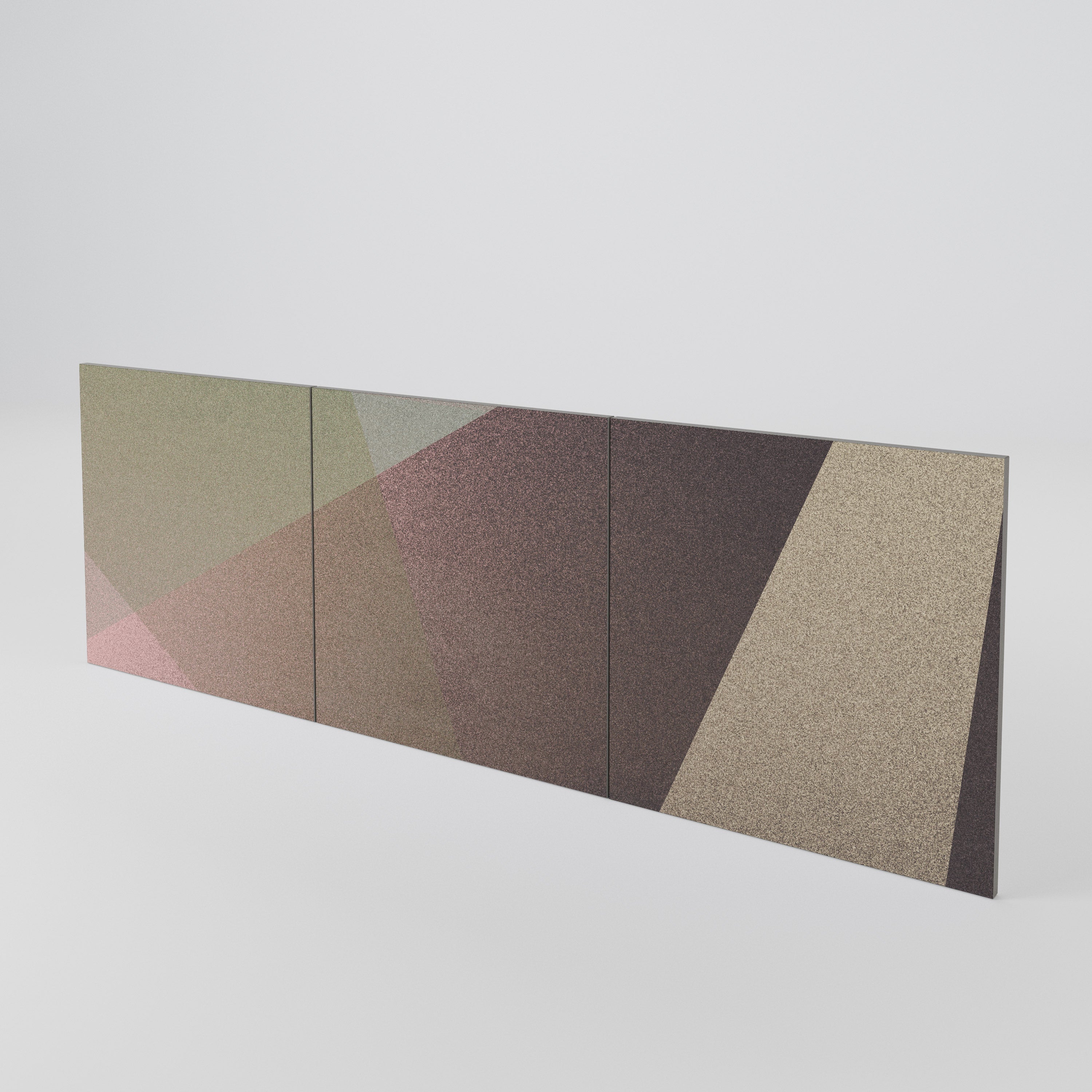 BEIGE GEOMETRY Juego de 3 puertas para aparador