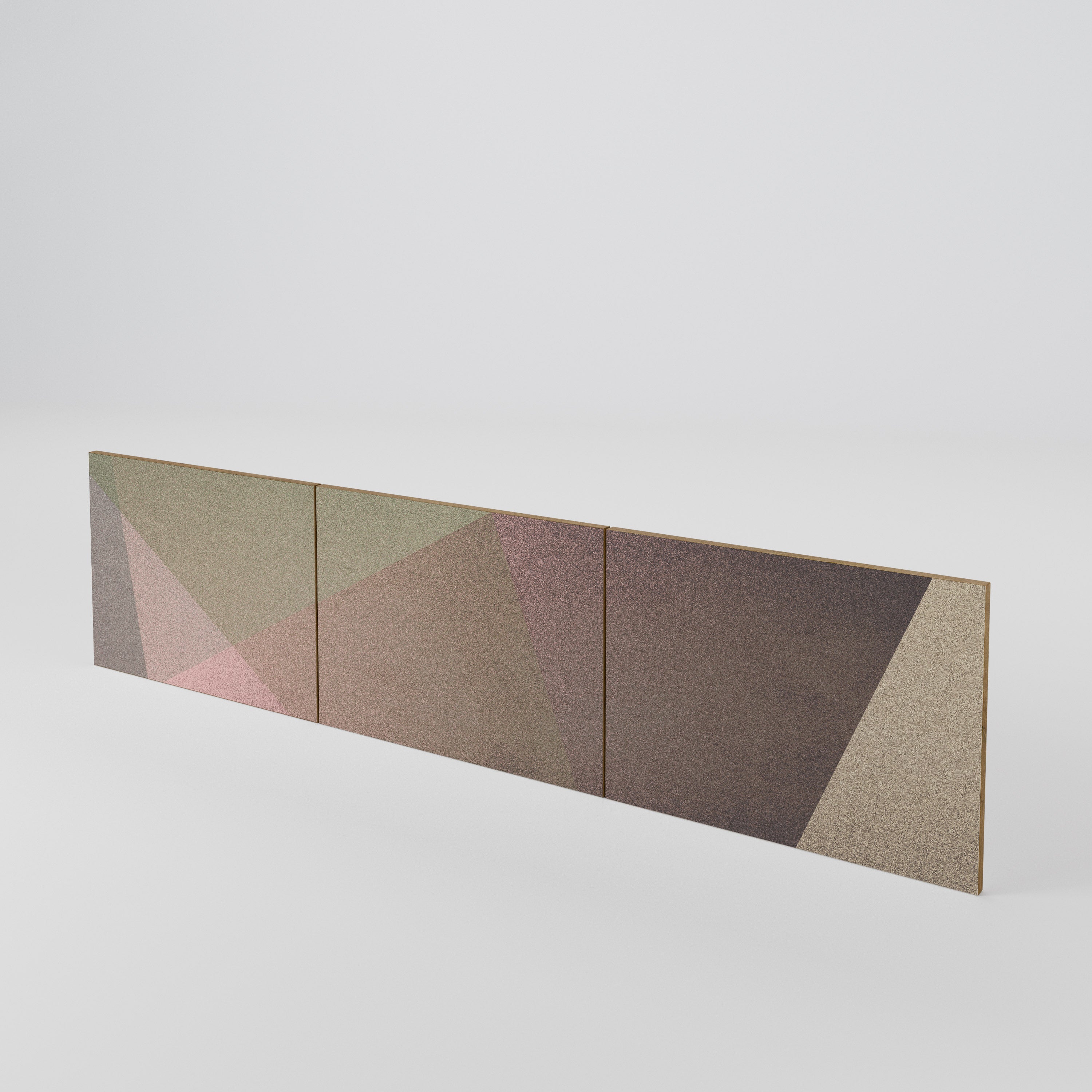 BEIGE GEOMETRY Juego de 3 puertas para mueble de TV