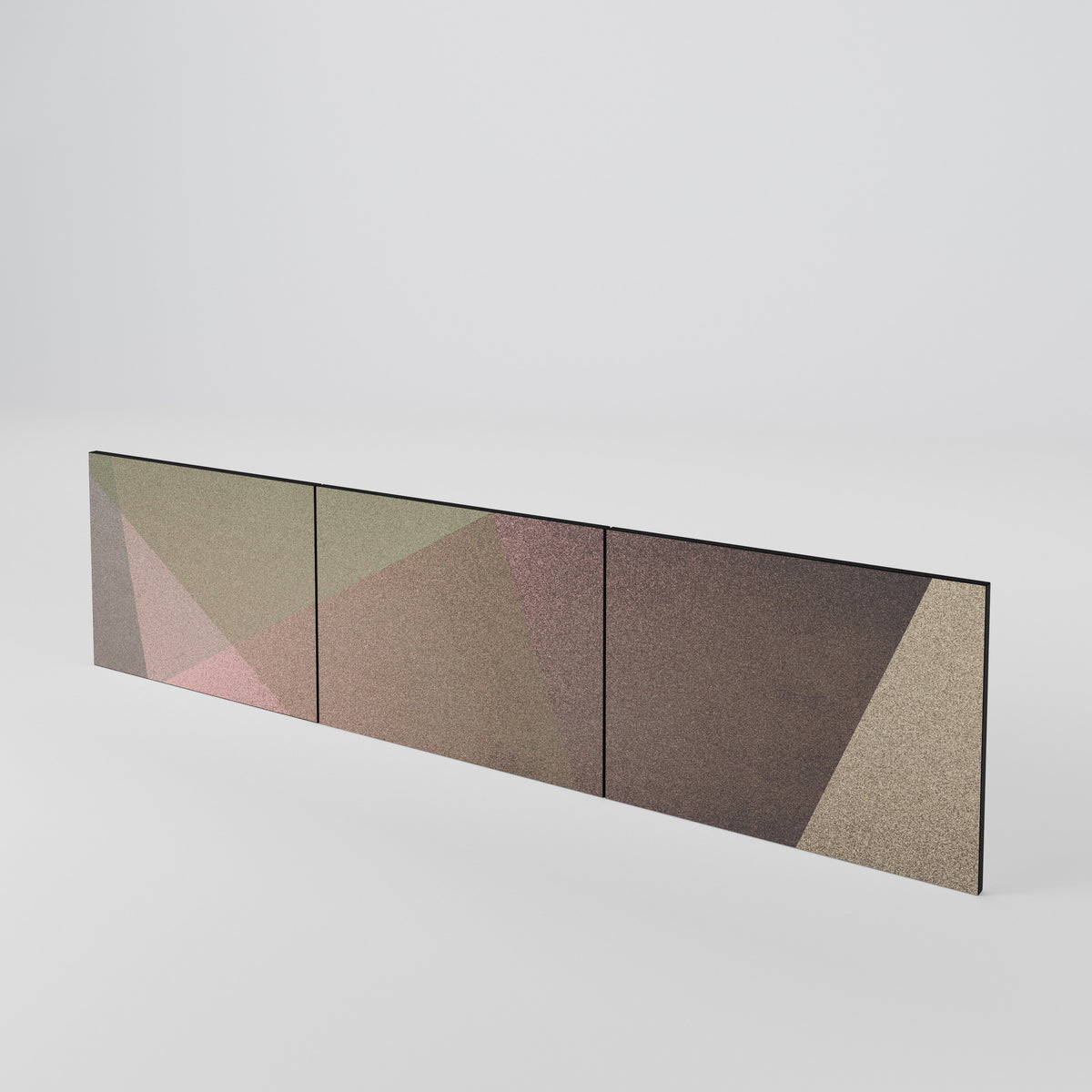 BEIGE GEOMETRY Juego de 3 puertas para mueble de TV