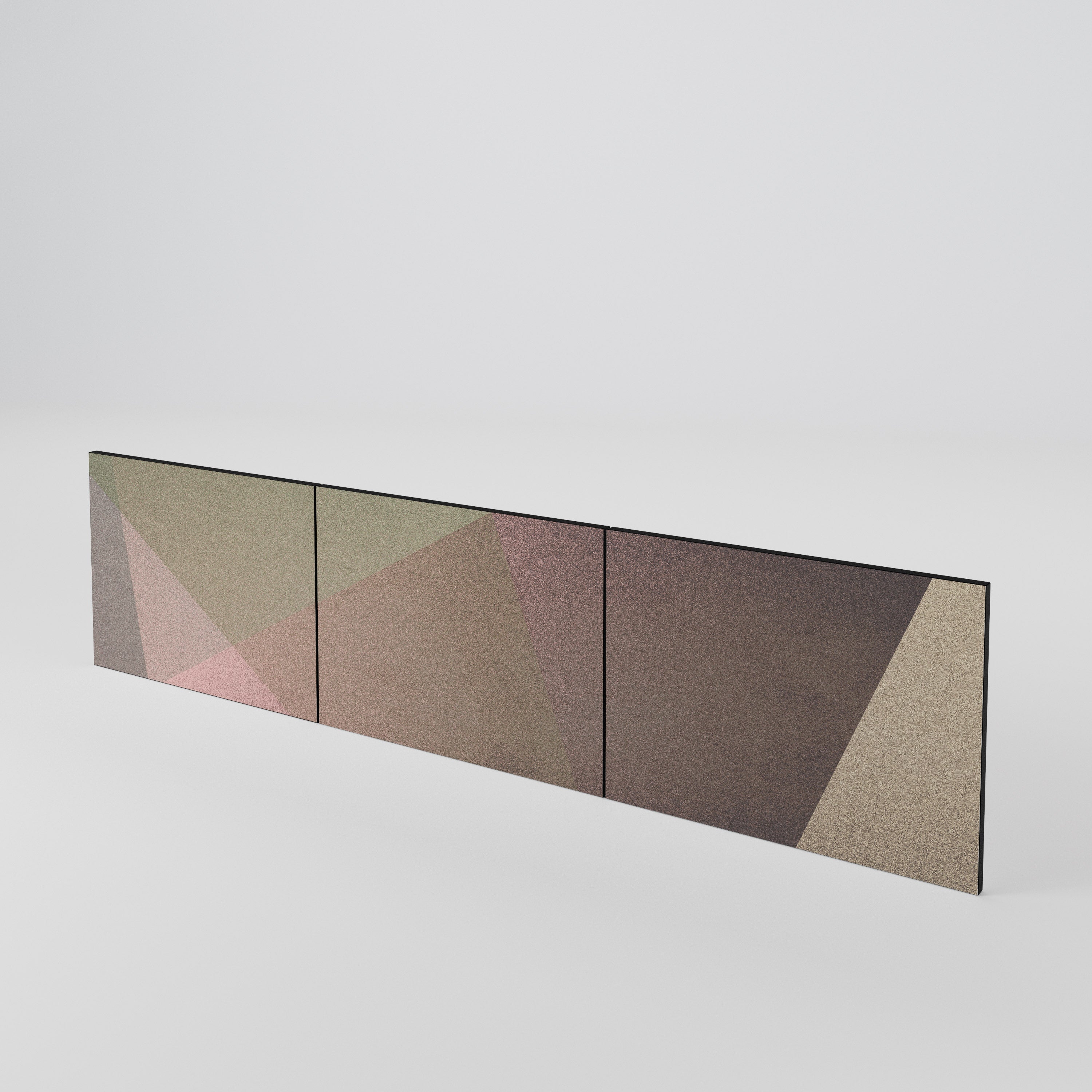 BEIGE GEOMETRY Juego de 3 puertas para mueble de TV