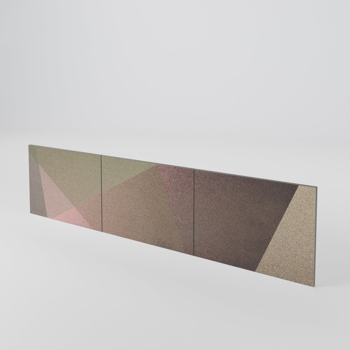 BEIGE GEOMETRY Juego de 3 puertas para mueble de TV
