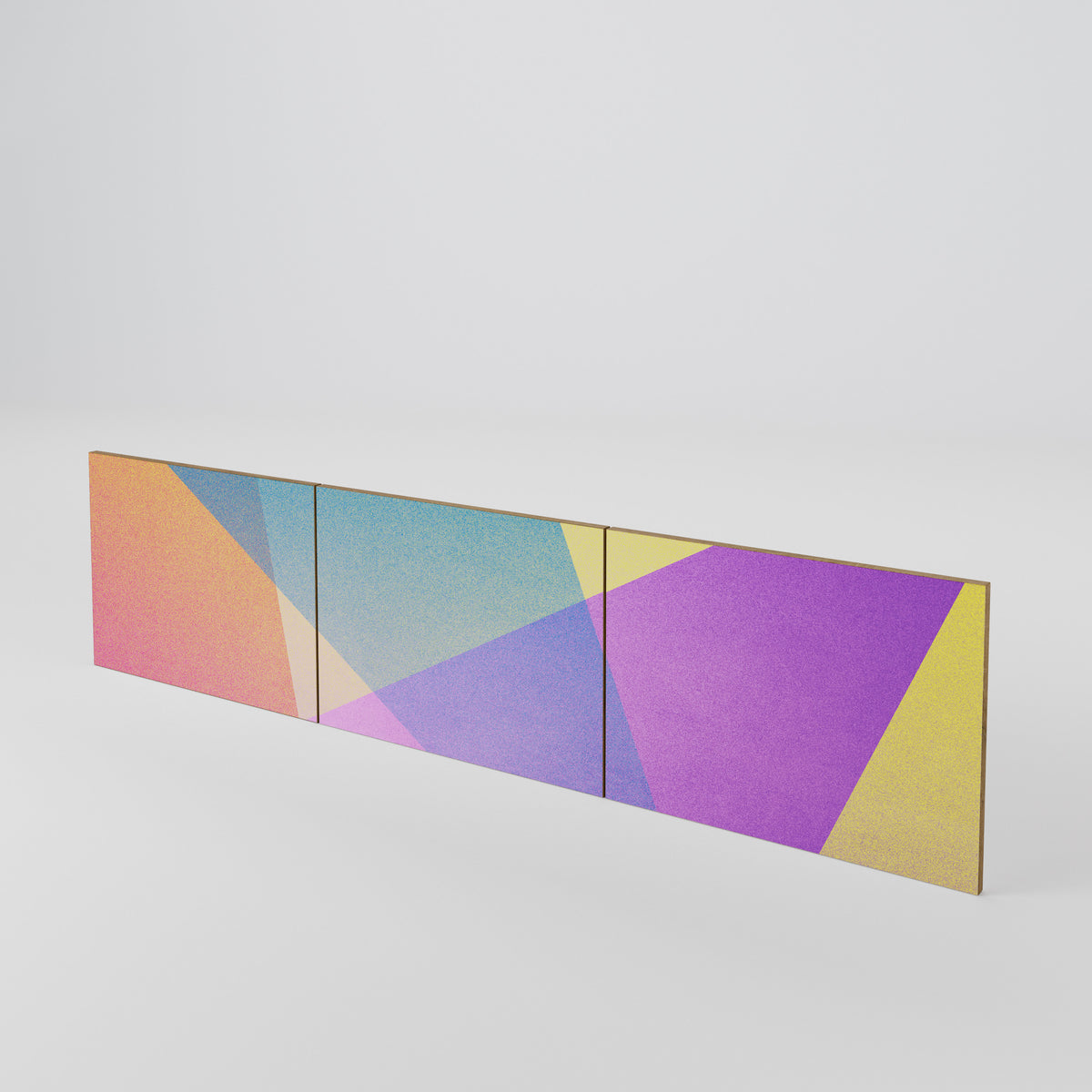 BRIGHT GEOMETRY Juego de 3 puertas para mueble de TV