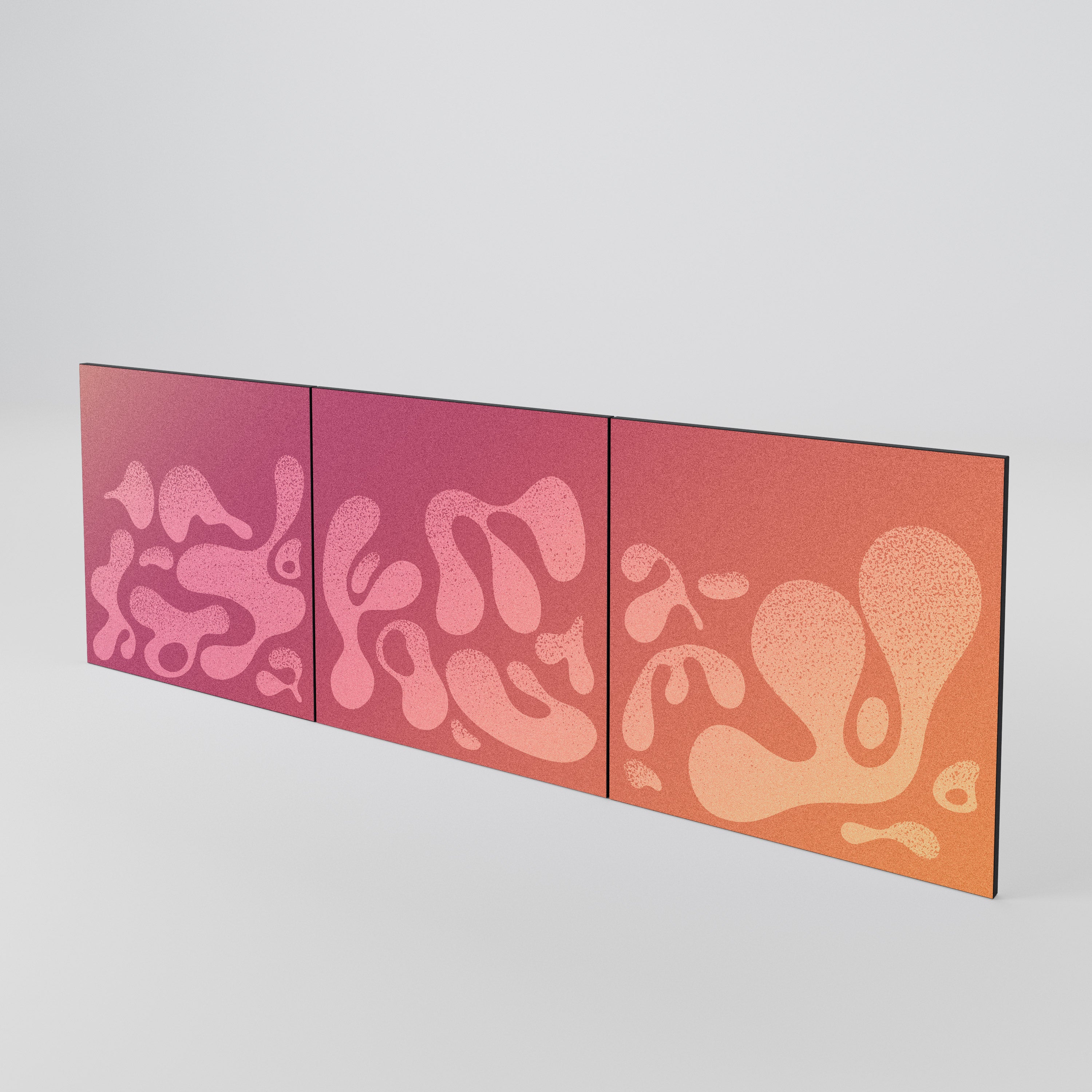 IRREGULAR PINK Juego de 3 puertas para aparador