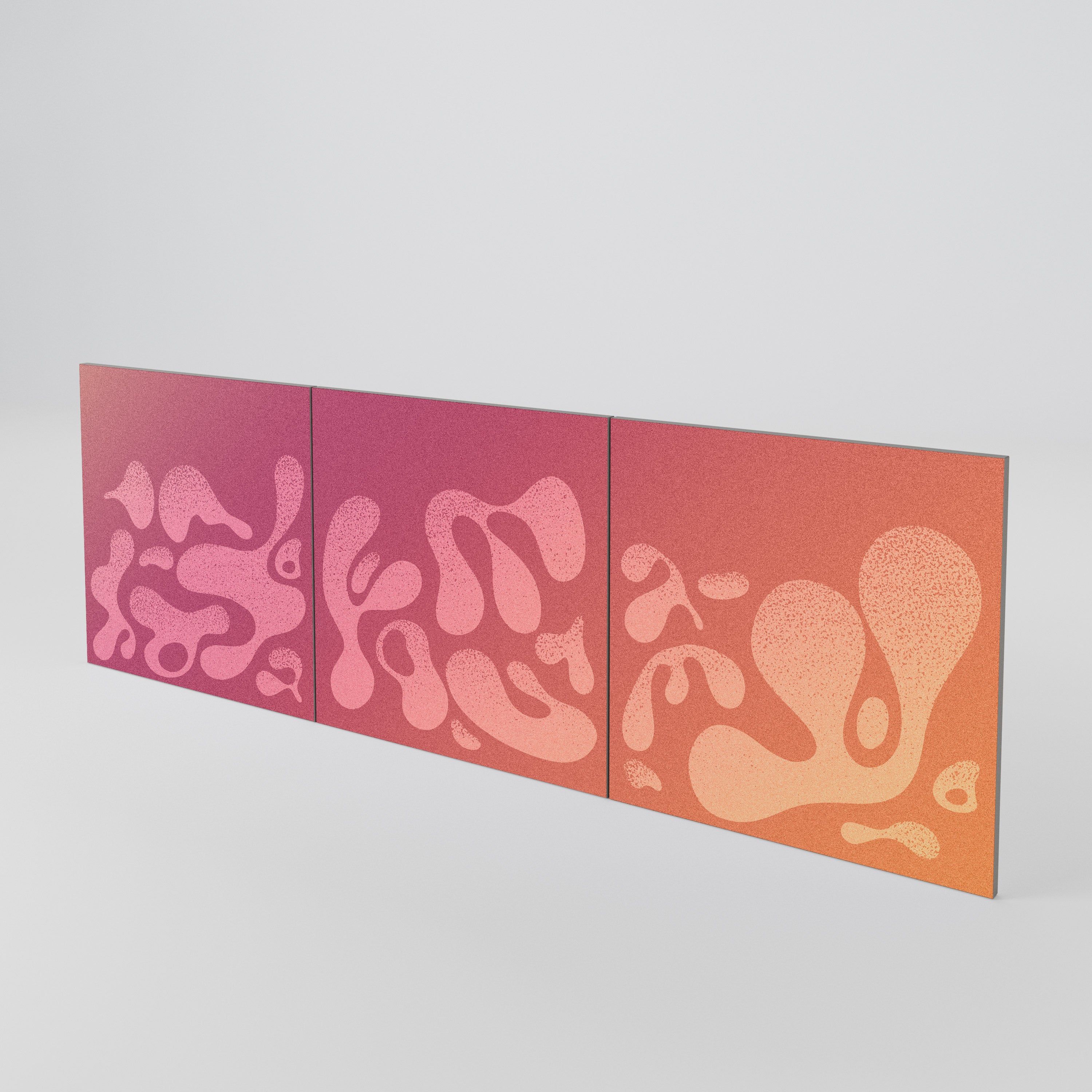 IRREGULAR PINK Juego de 3 puertas para aparador