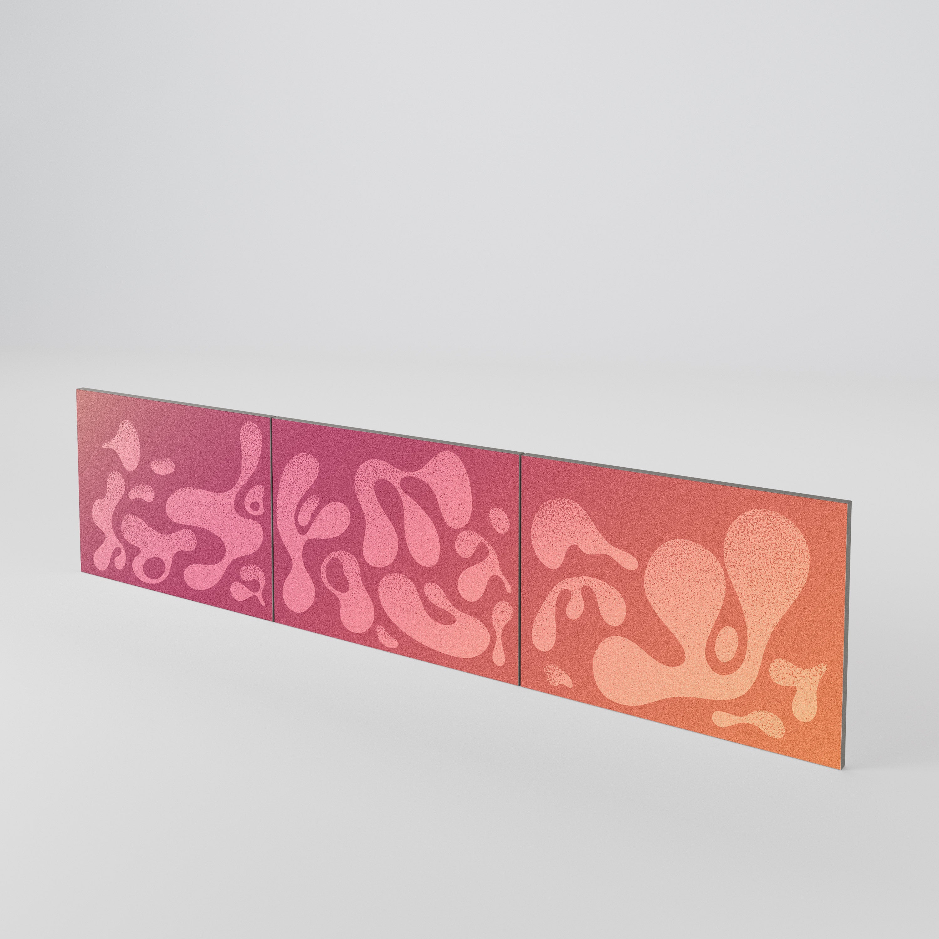 IRREGULAR PINK Juego de 3 puertas para mueble de TV