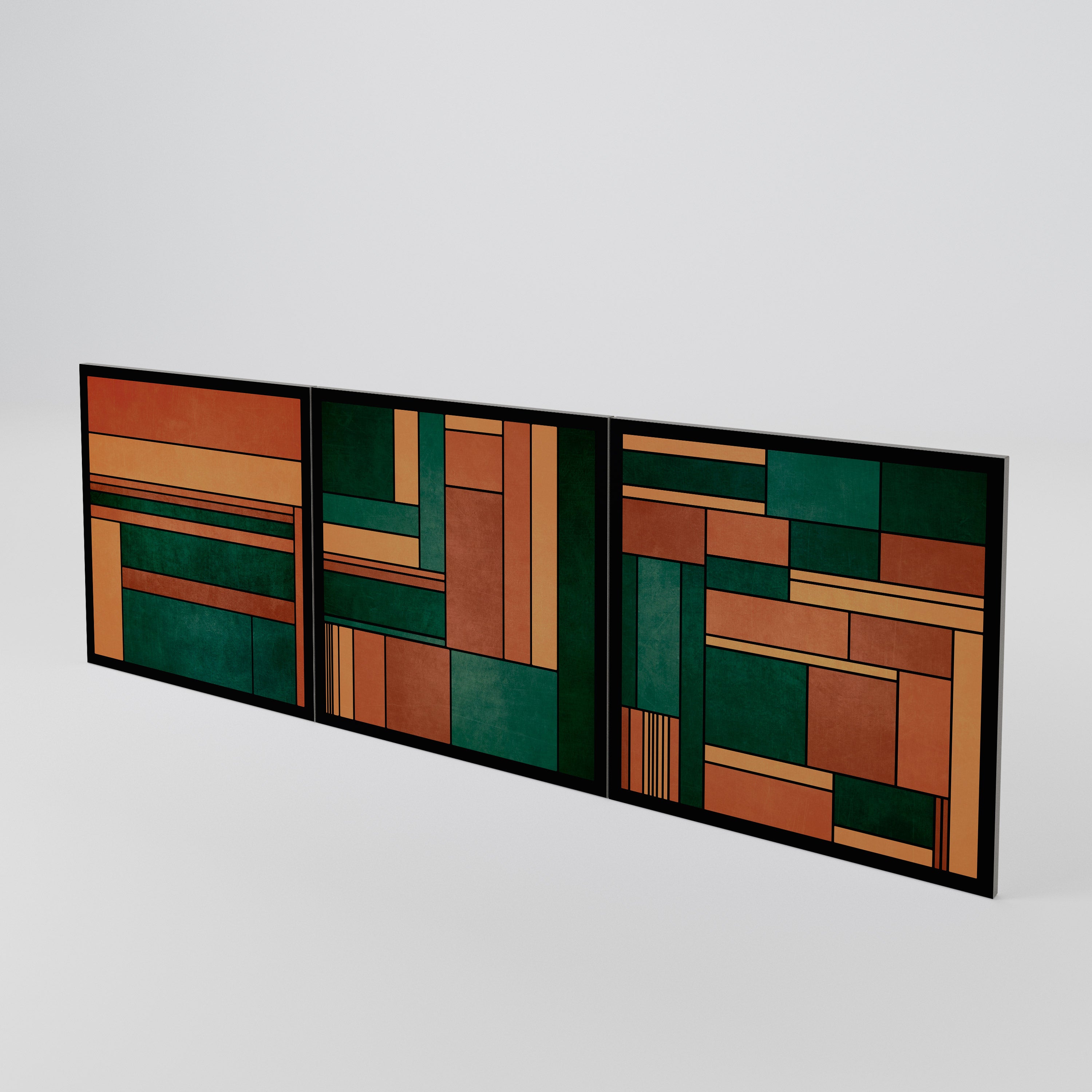 EARTHY FIGURES Juego de 3 puertas para aparador