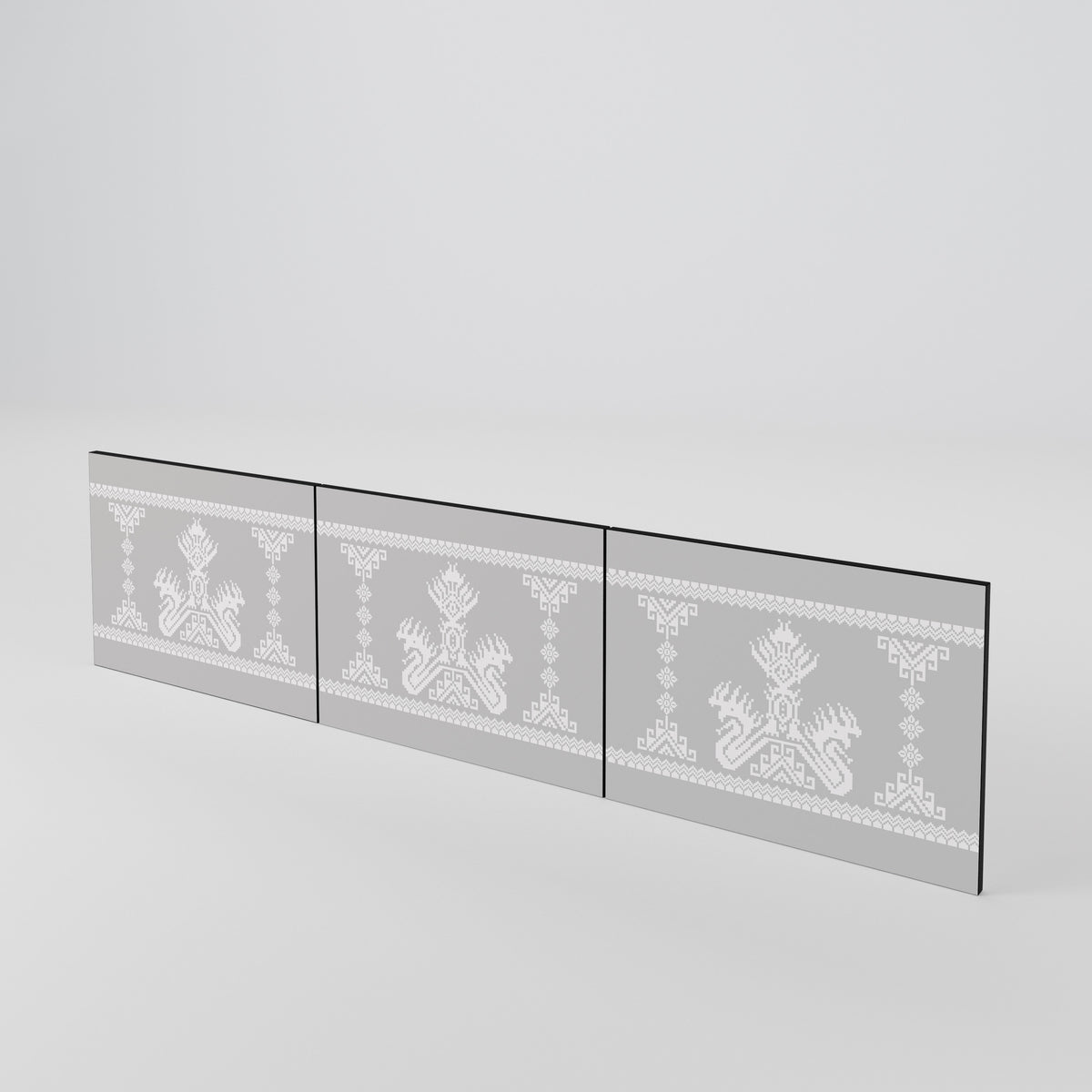 THAI GRAY Juego de 3 puertas para mueble de TV