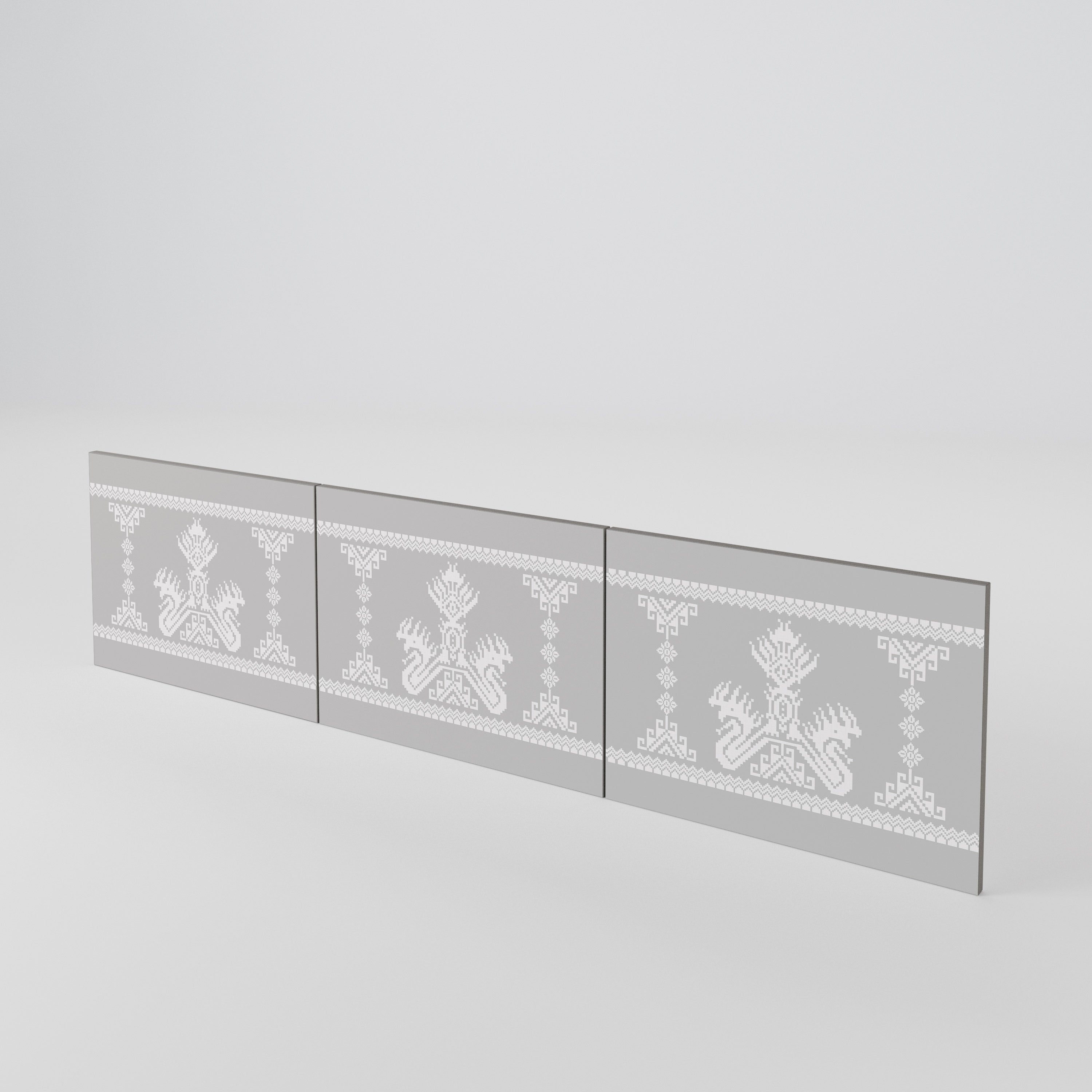 THAI GRAY Juego de 3 puertas para mueble de TV