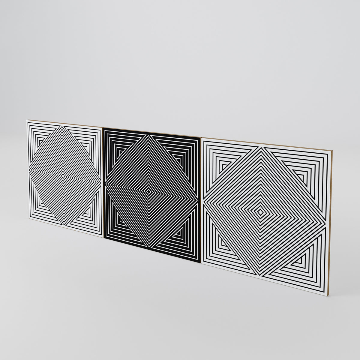 POLYGON ILLUSION 3-Piece Sideboard Door Set