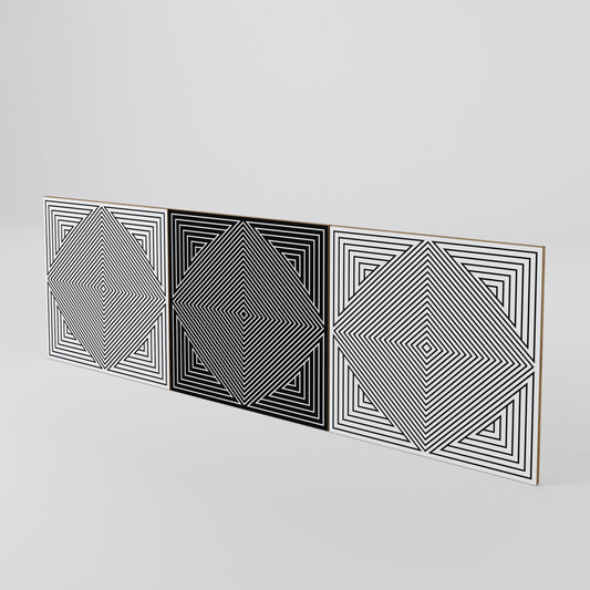 POLYGON ILLUSION Juego de 3 puertas para aparador