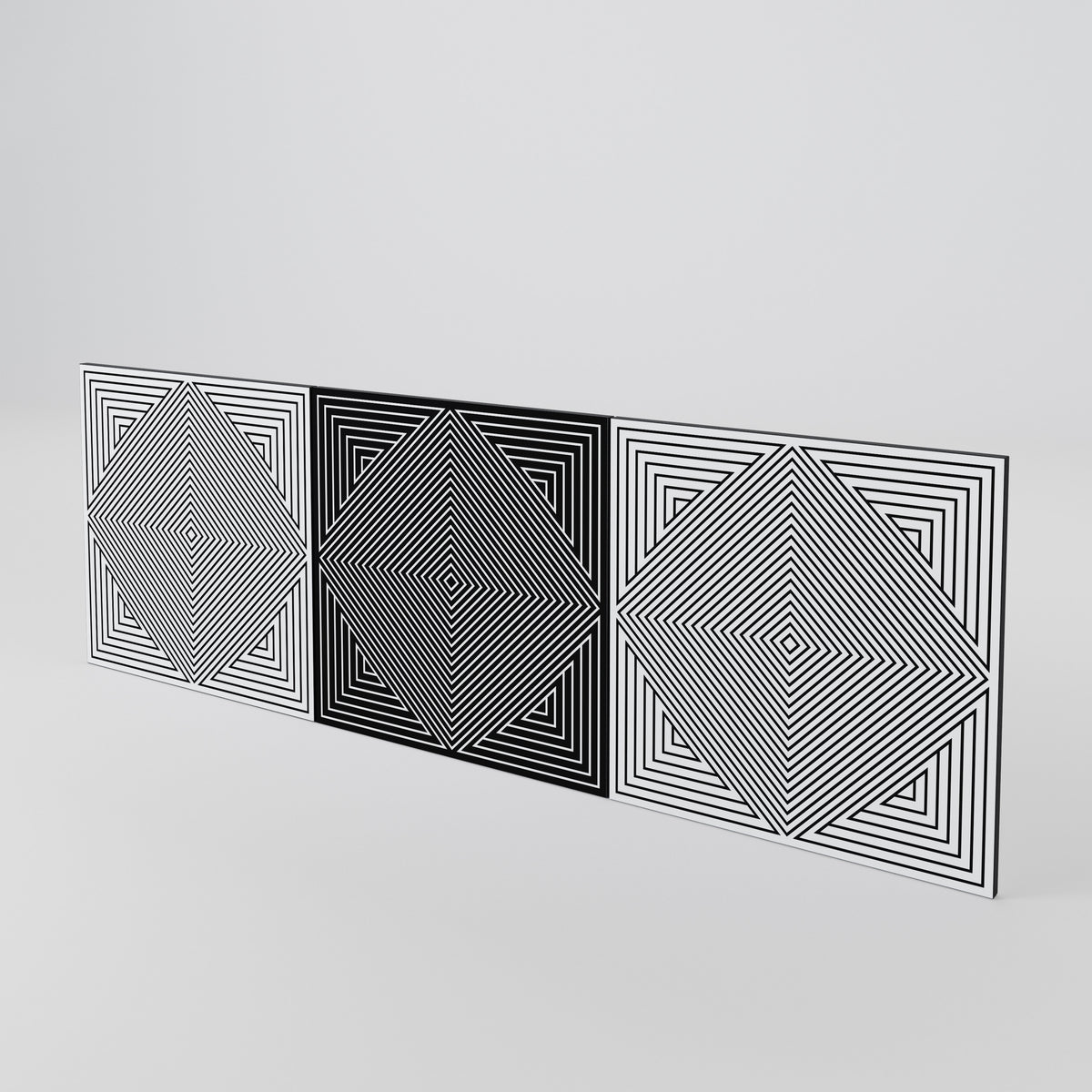 POLYGON ILLUSION Juego de 3 puertas para aparador
