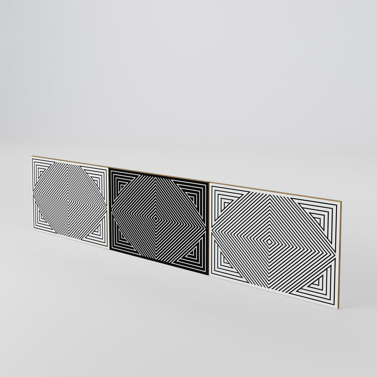POLYGON ILLUSION Juego de 3 puertas para mueble de TV