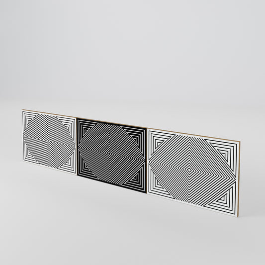 POLYGON ILLUSION Juego de 3 puertas para mueble de TV