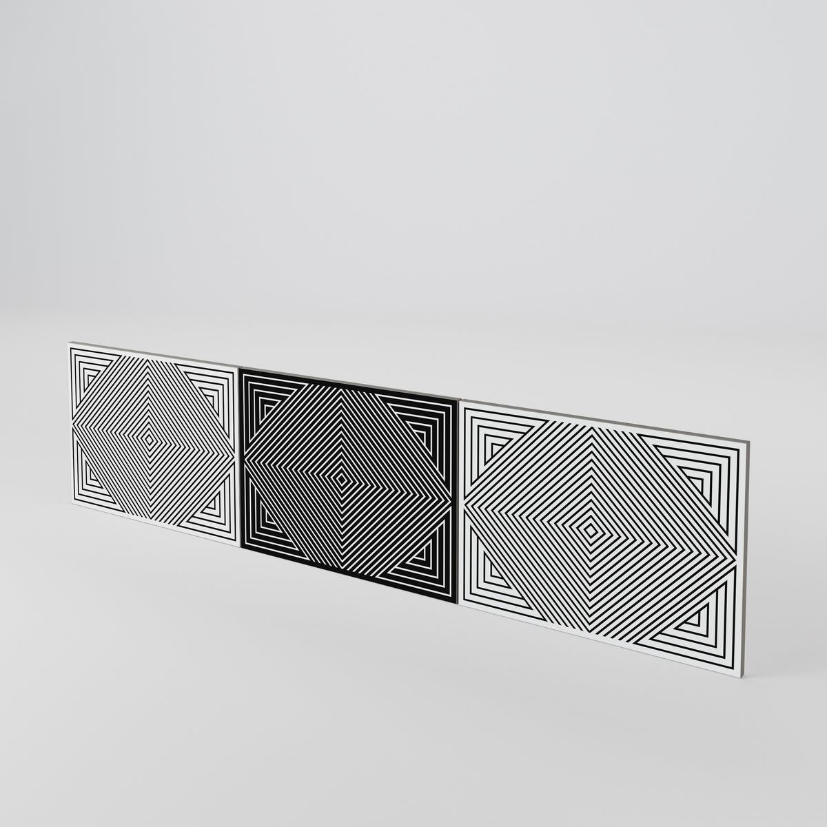 POLYGON ILLUSION Juego de 3 puertas para mueble de TV