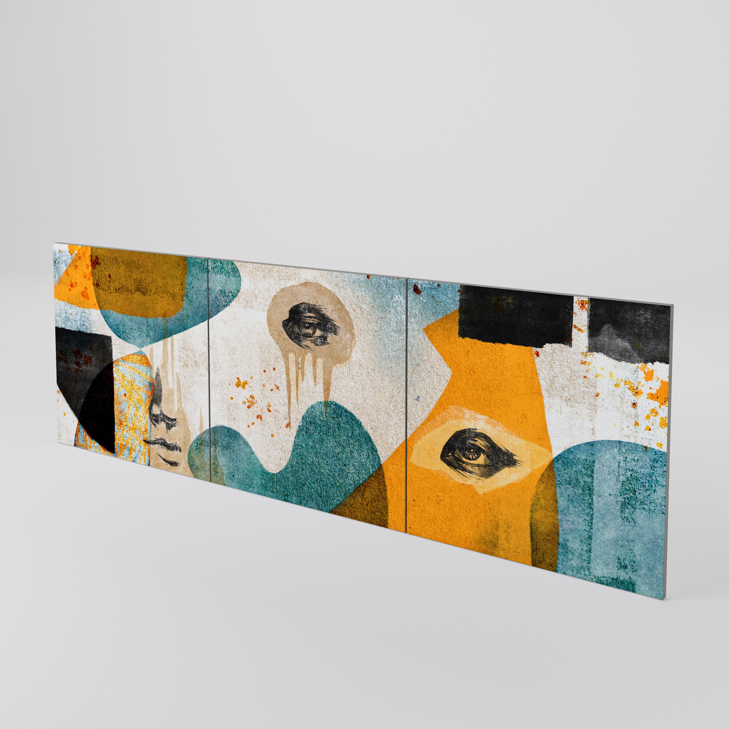 ABSTRACT FACES Juego de 3 puertas para aparador