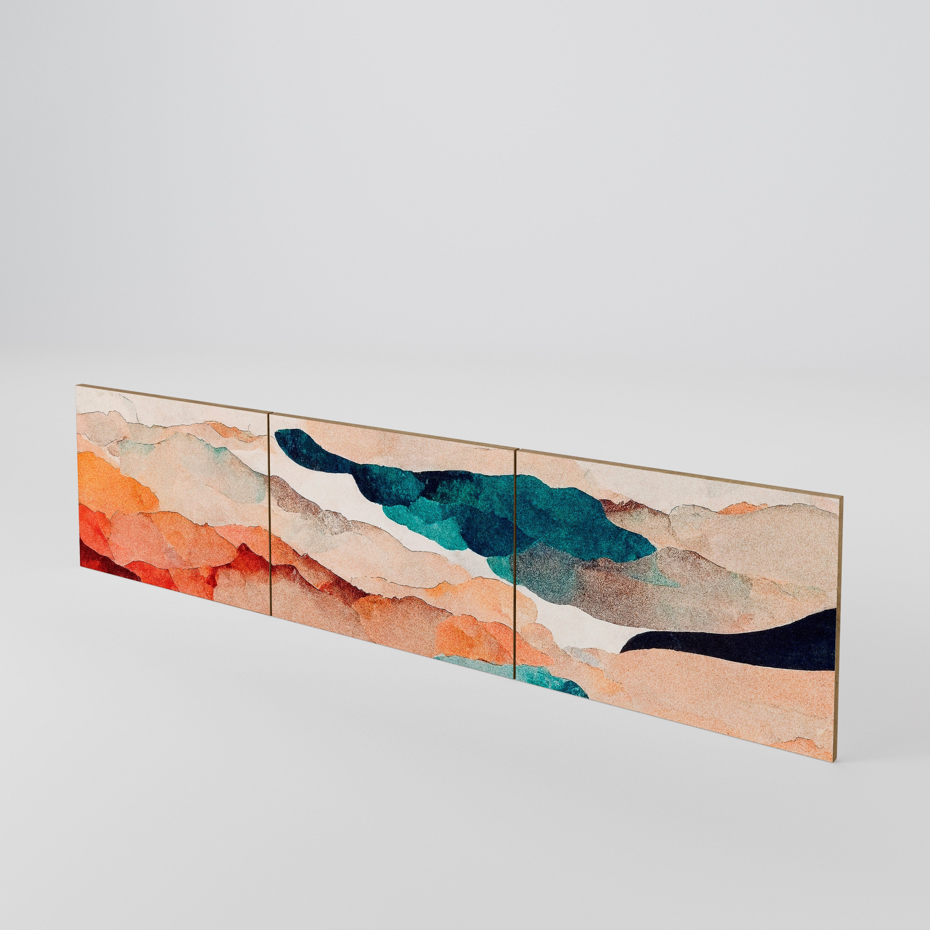 ABSTRACT LANDSCAPE Juego de 3 puertas para mueble de TV